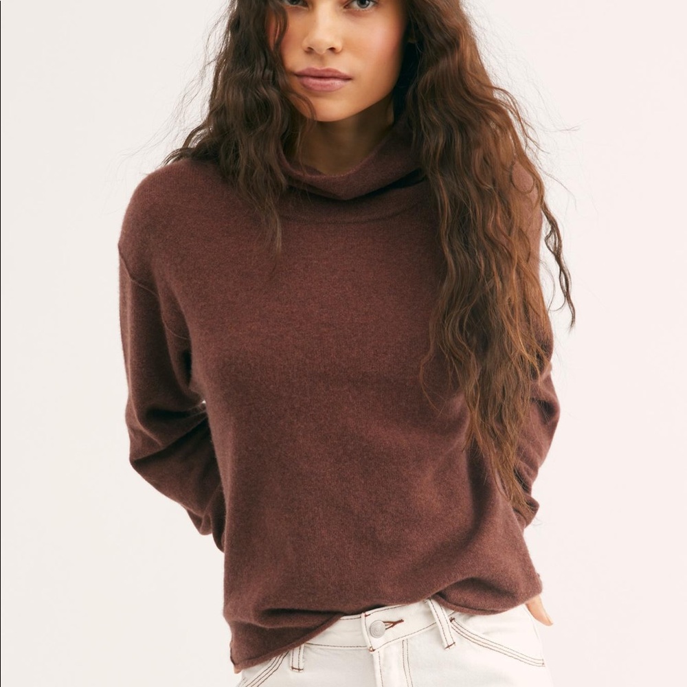 Free People Cozy Cashmere Turtleneck Sweater